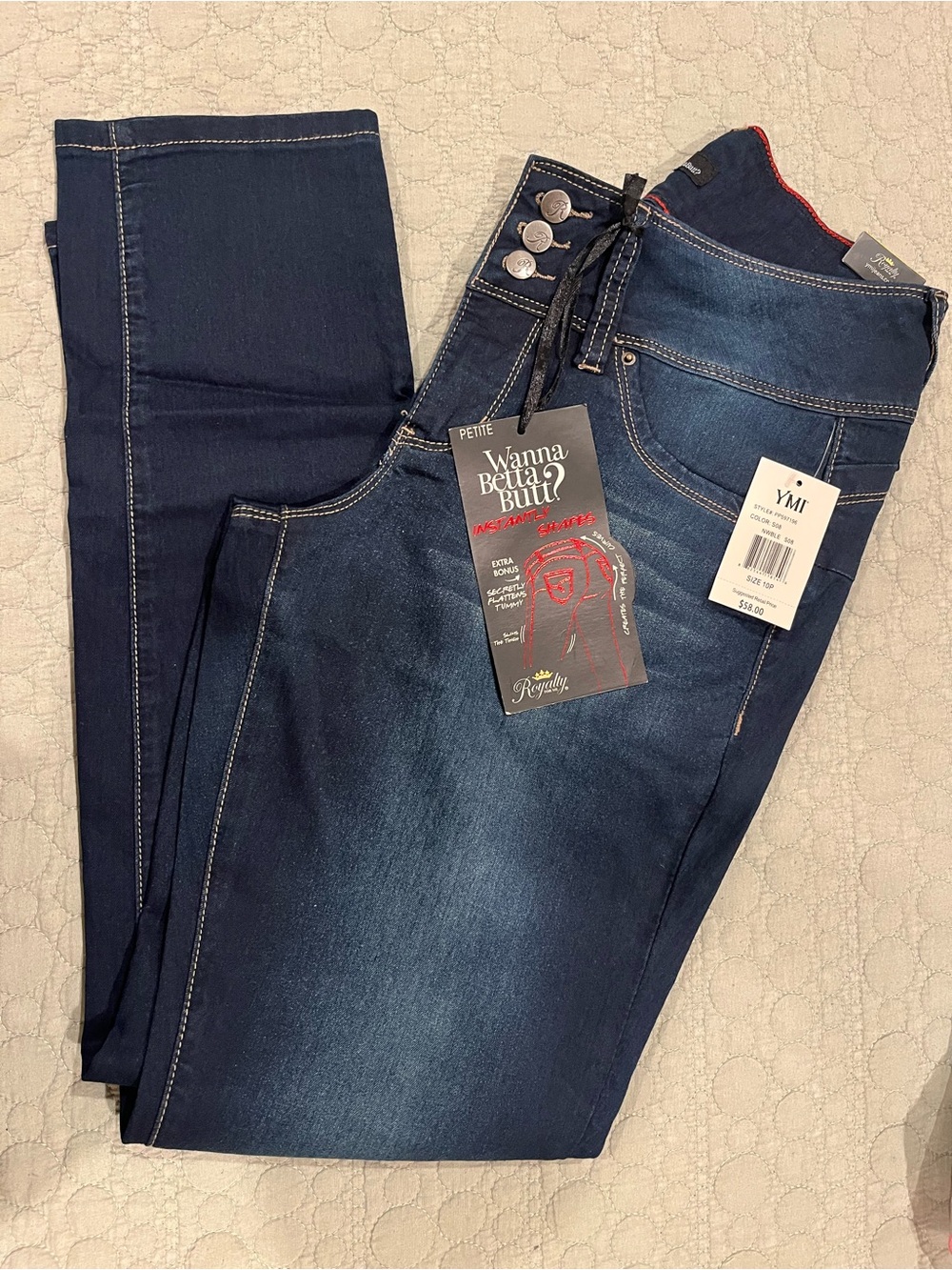 YMI Wanna Betta Butt Dark Blue Wash Jeggings